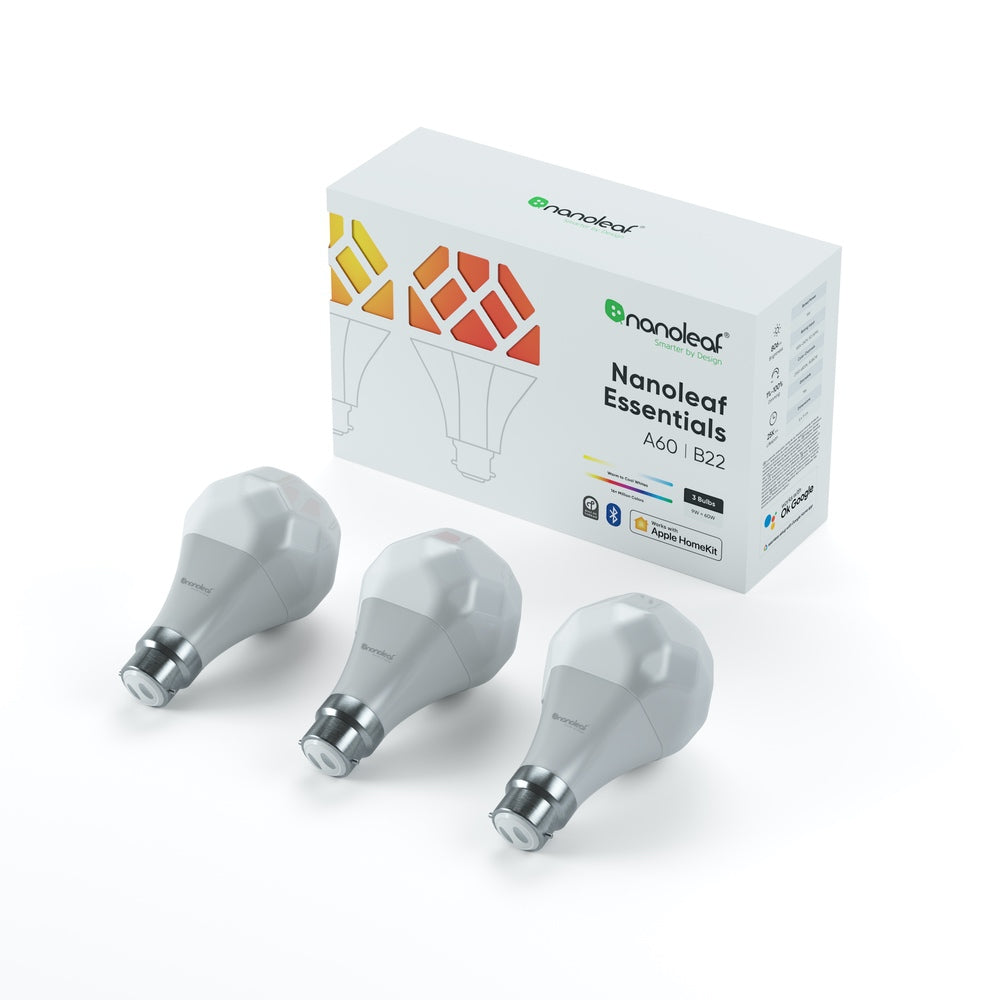 Nanoleaf Essentials Smart Bulb B22 (3 Pack) - Mac Addict