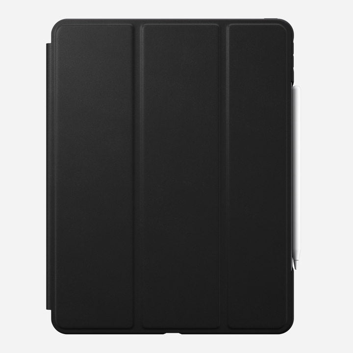 Nomad Rugged Folio Case w/ Horween Leather For iPad Pro 12.9" (4th Gen) - Black - Mac Addict