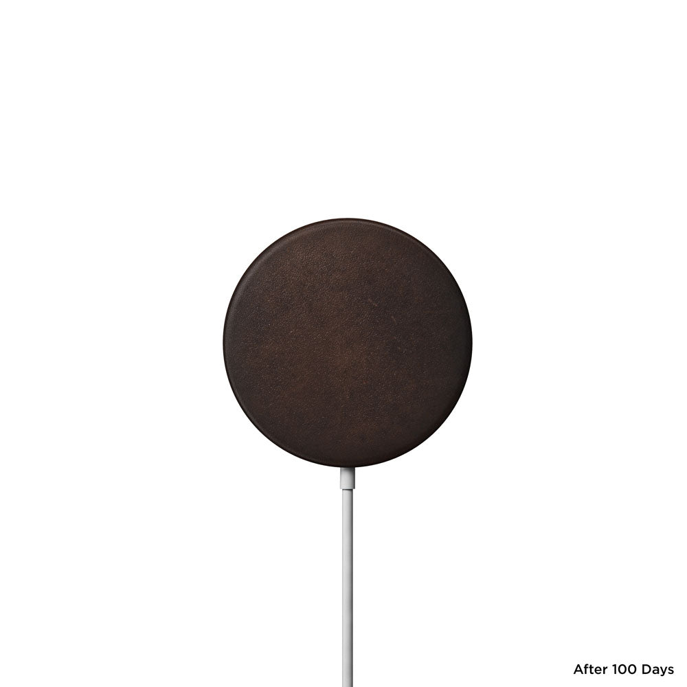 Nomad Leather Cover For MagSafe Charger - BROWN - Mac Addict