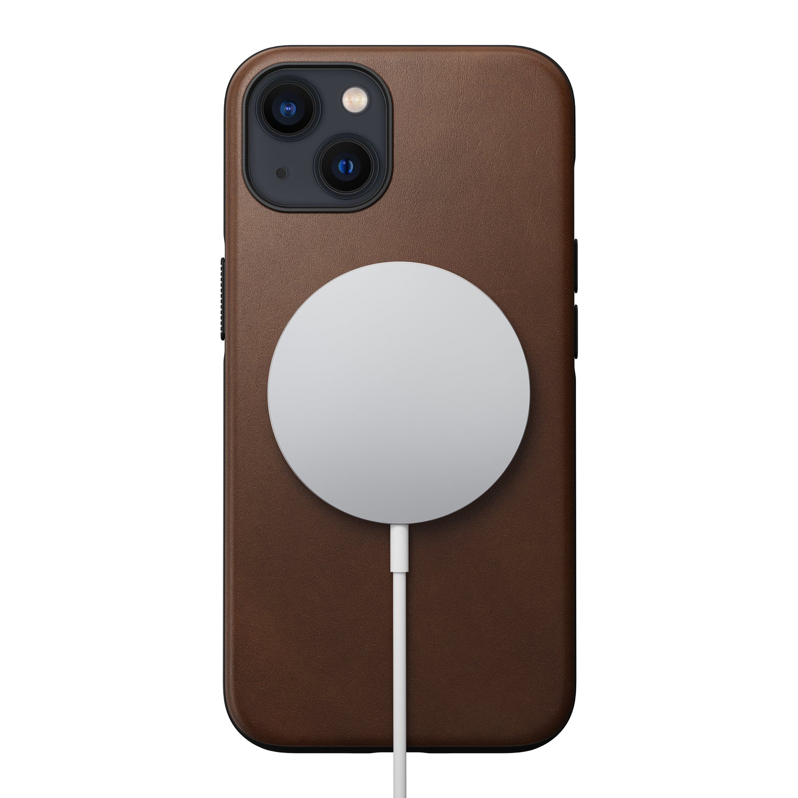 Nomad Modern Leather Case w/ MagSafe For iPhone 13 - RUSTIC BROWN - Mac Addict