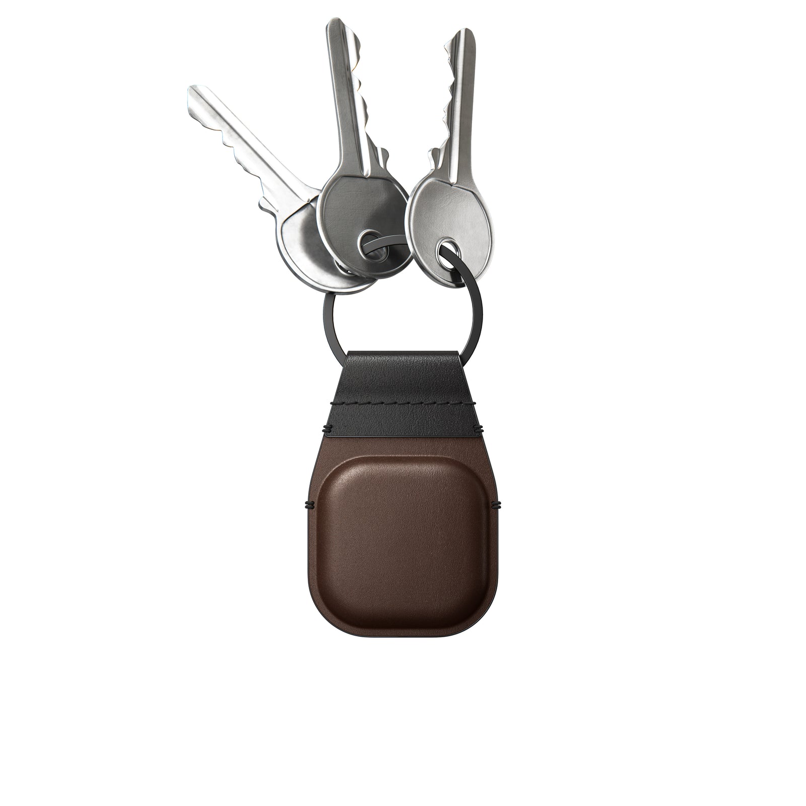 Nomad Leather Keychain For AirTag - BROWN - Mac Addict
