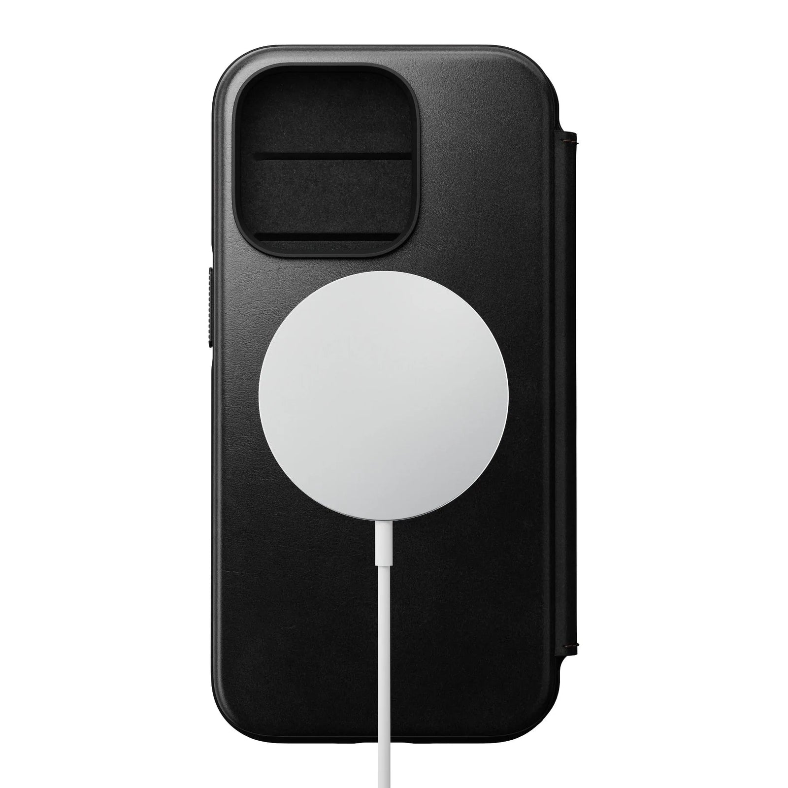 Nomad Modern Horween Leather Folio Case iPhone 14 Pro - Black