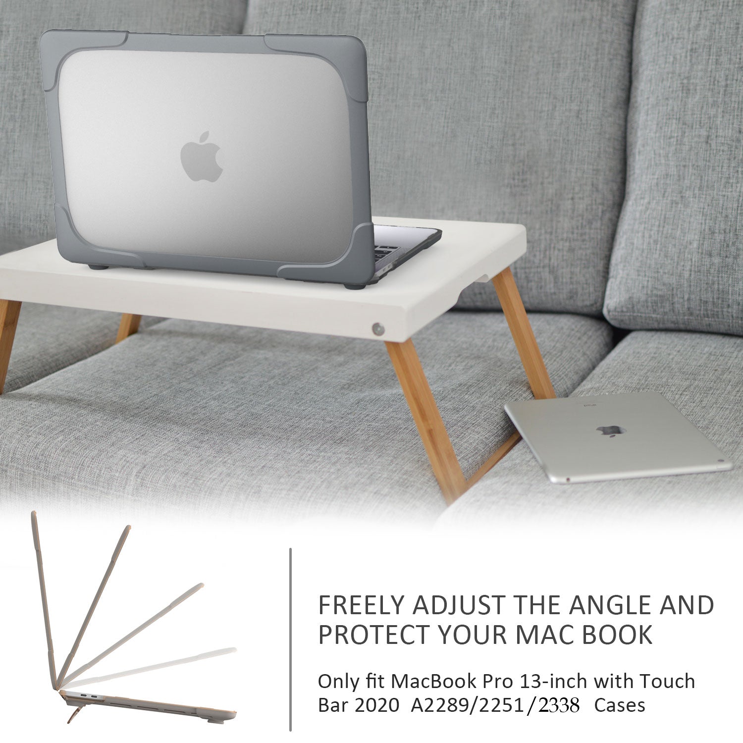 Rugged Protective & Heavy Duty Case Macbook Pro 13 (2020 & 2021) - Clear Grey