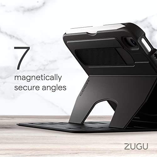 Zugu Rugged Folio Case iPad Mini 6/7 / A17 Pro Gen & Magnetic Stand - Black