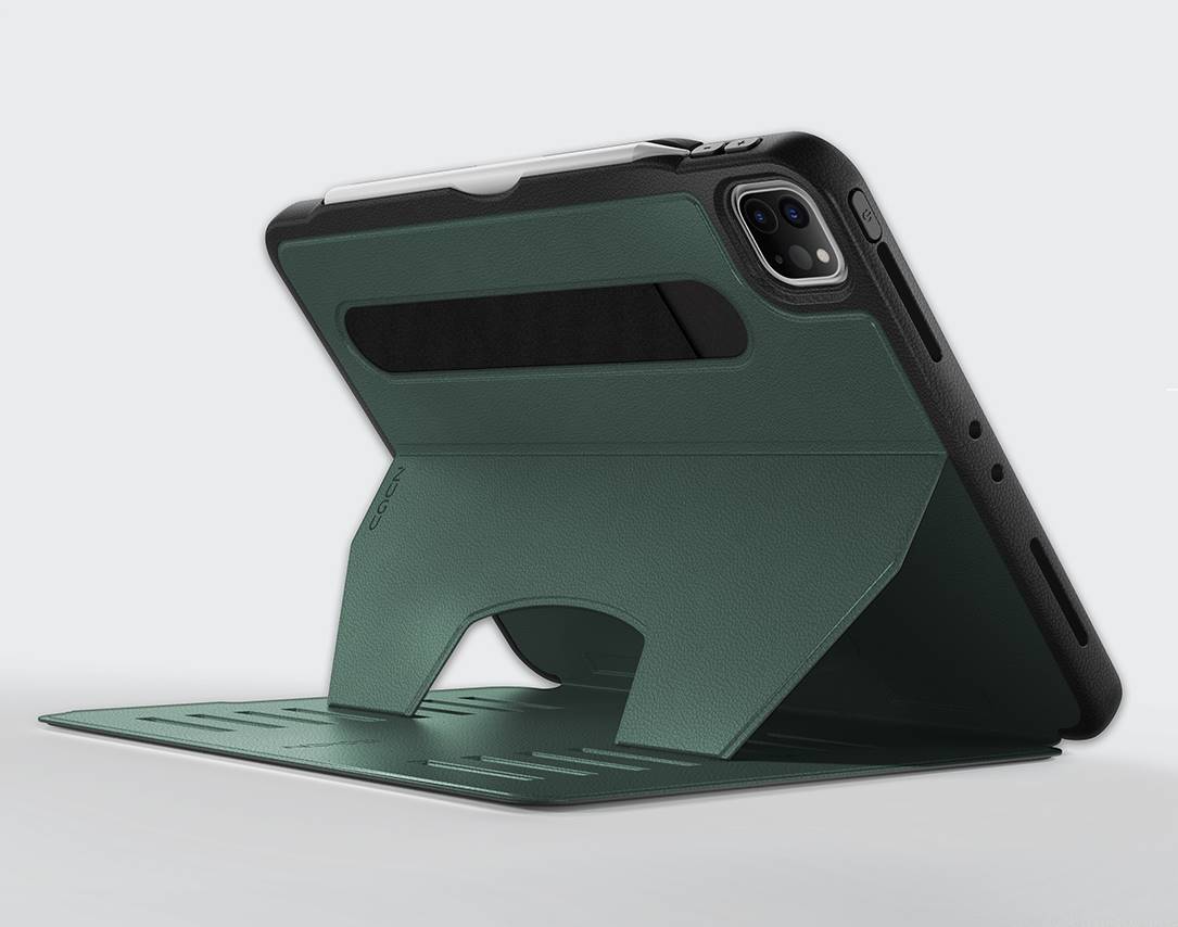 Zugu iPad Folio Case Magnetic Stand iPad Pro 11 inch 1st 2nd 3rd 4th Gen - Pine Green
