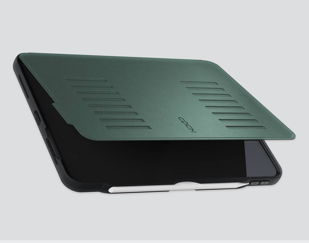 Zugu iPad Folio Case Magnetic Stand iPad Pro 11 inch 1st 2nd 3rd 4th Gen - Pine Green