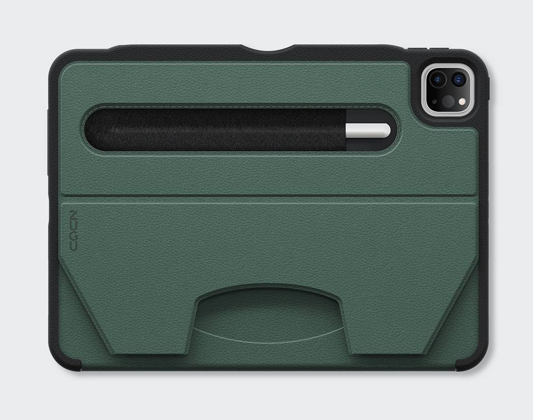 Zugu iPad Folio Case Magnetic Stand iPad Pro 11 inch 1st 2nd 3rd 4th Gen - Pine Green