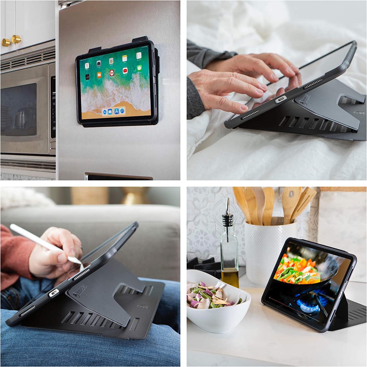 Zugu Magnetic Rugged Folio Case iPad Pro 12.9 in 5th / 6th Gen - Black