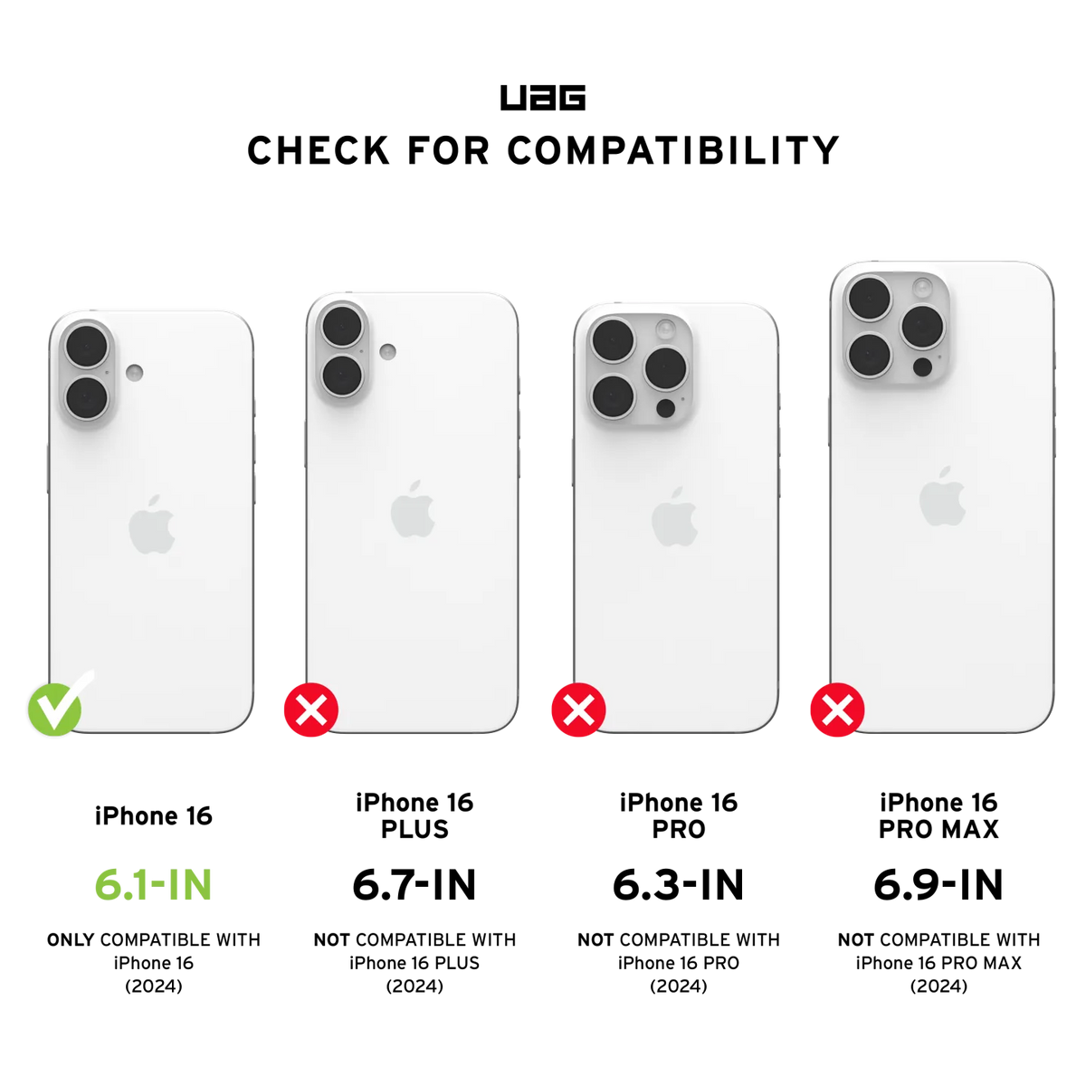 UAG Monarch Pro iPhone 16 6.1 Standard Case & MagSafe - Carbon Fibre Black