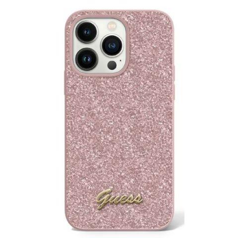 GUESS Glitter Flakes Protective Case iPhone 14 Pro 6.1 - Pink