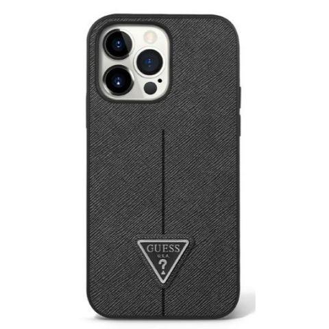 GUESS Safiano Line Edition Protective Case iPhone 14 Pro 6.1 - Black