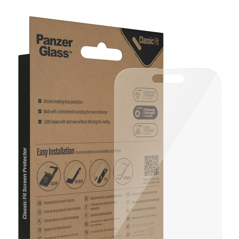PanzerGlass Classic Fit Screen Protector For iPhone 14 Pro