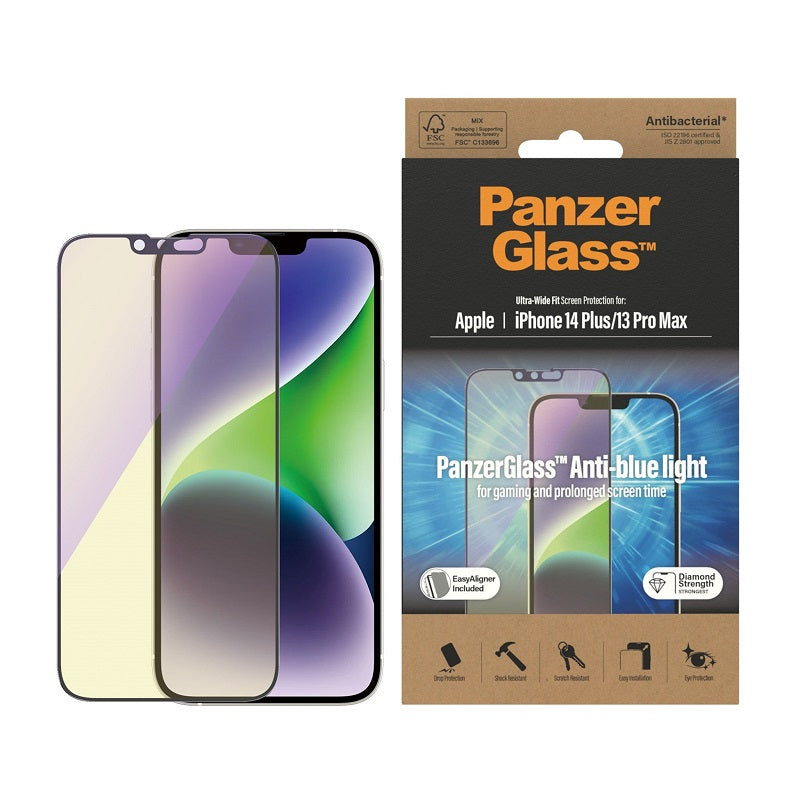 PanzerGlass UltraWide Fit AntiBluelight Screen Protector For iPhone 14 Plus