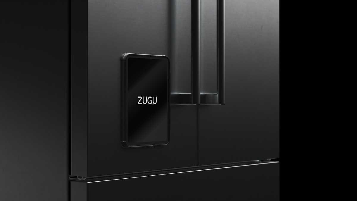 ZUGU 360 case with  magnetic back stick on the fridge