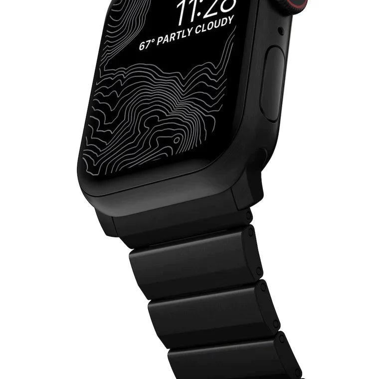 Nomad Titanium Apple Metal Watch Band 38 - 42m - Black hardware