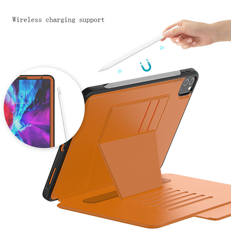 Folio Synthetic Leather Folio Case iPad Pro 11 & Air 5 & 4 with Kickstand - Brown