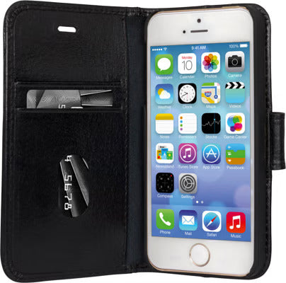 Dbramante1928 Copenhagen Plus Leather Folio Case iPhone SE 1st gen / 5s / 5 Black