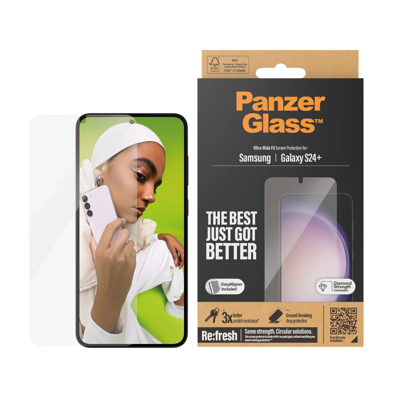 PanzerGlass Ultra Wide Screen Protector S24 Plus 6.7 inch - Clear - Mac Addict