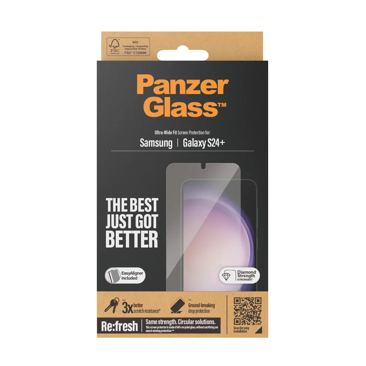PanzerGlass Ultra Wide Screen Protector S24 Plus 6.7 inch - Clear - Mac Addict