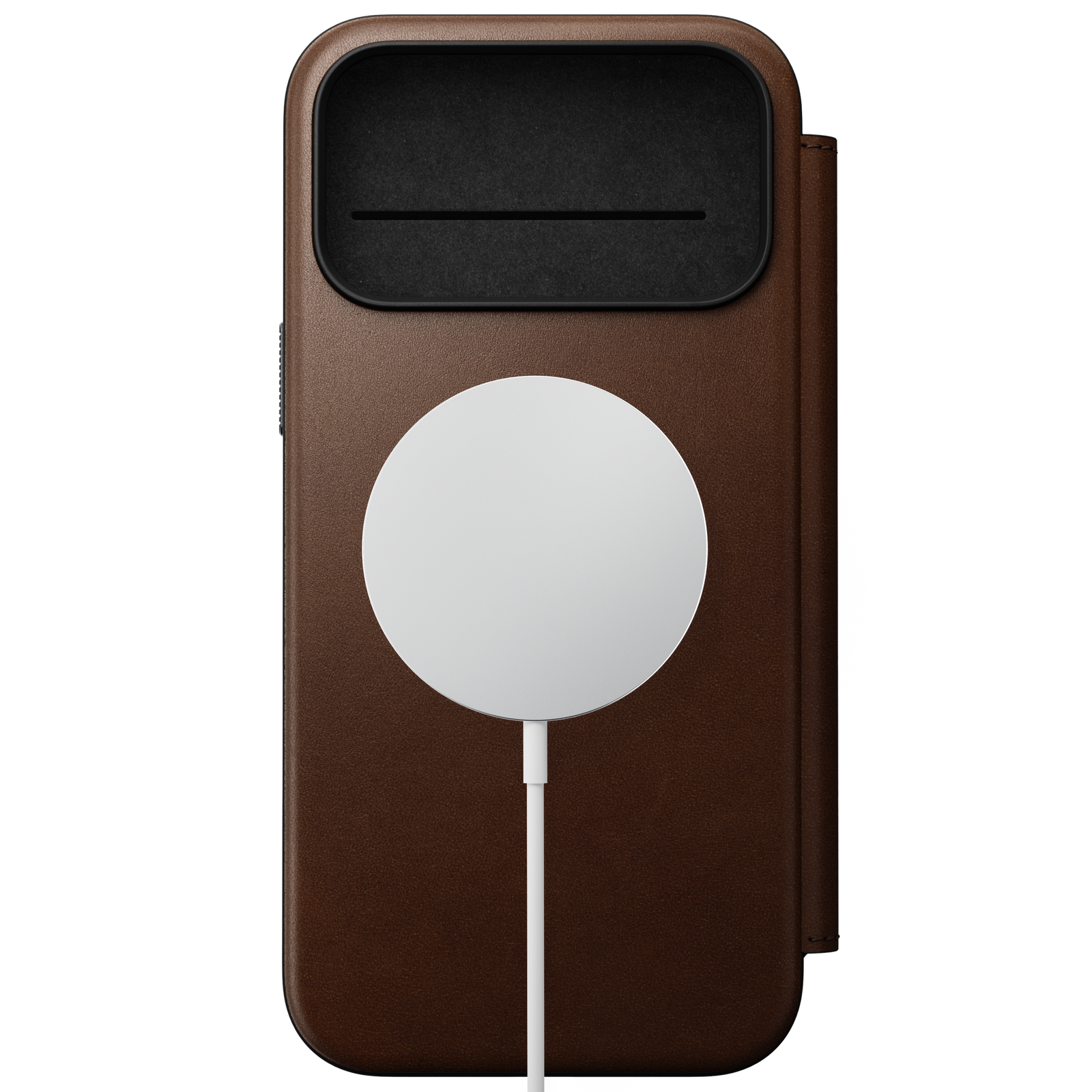 Modern Leather Folio Case for iPhone 18 Pro Max 6.9 in Brown Ecco - Nomad