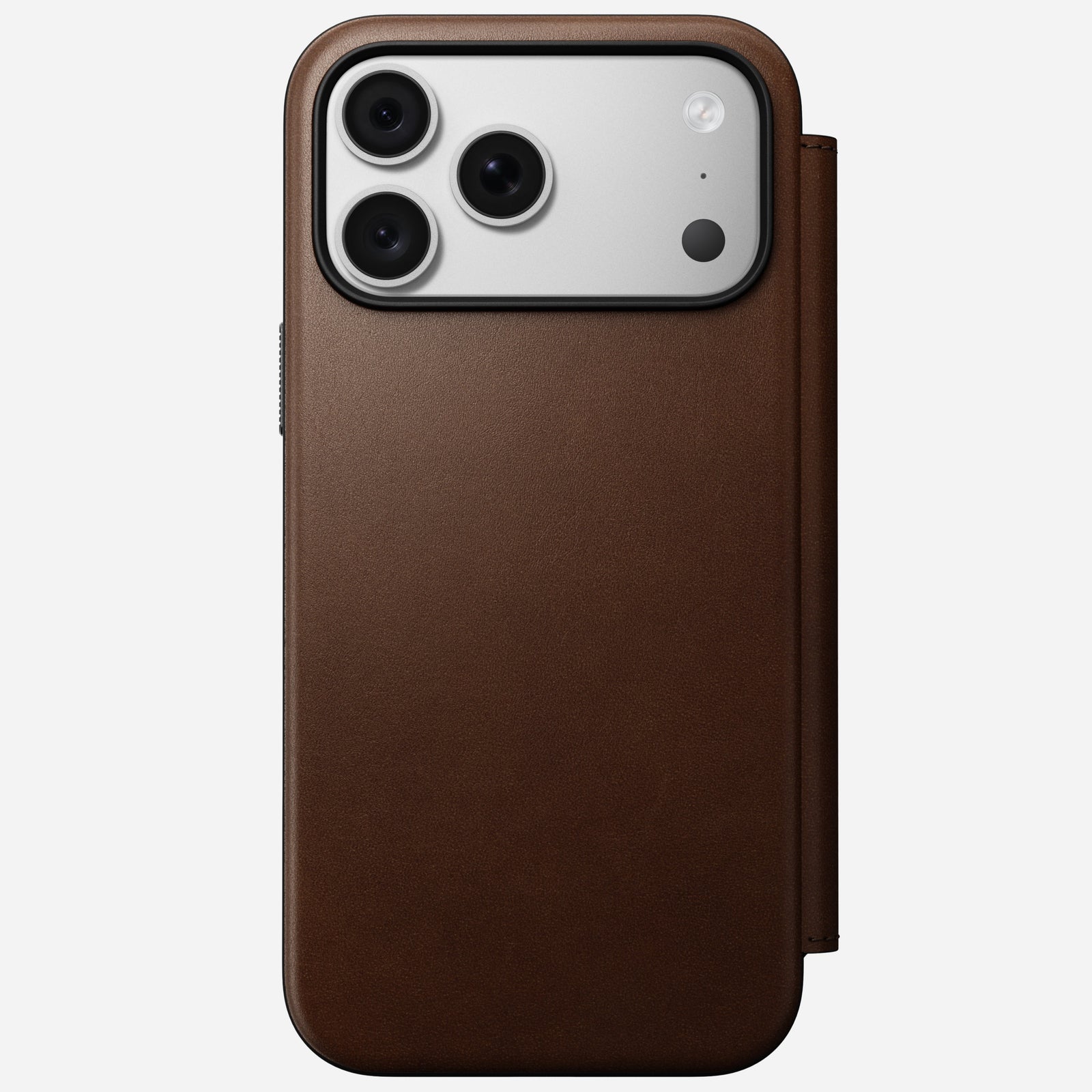 Modern Leather Folio Case for iPhone 18 Pro Max 6.9 in Brown Ecco - Nomad