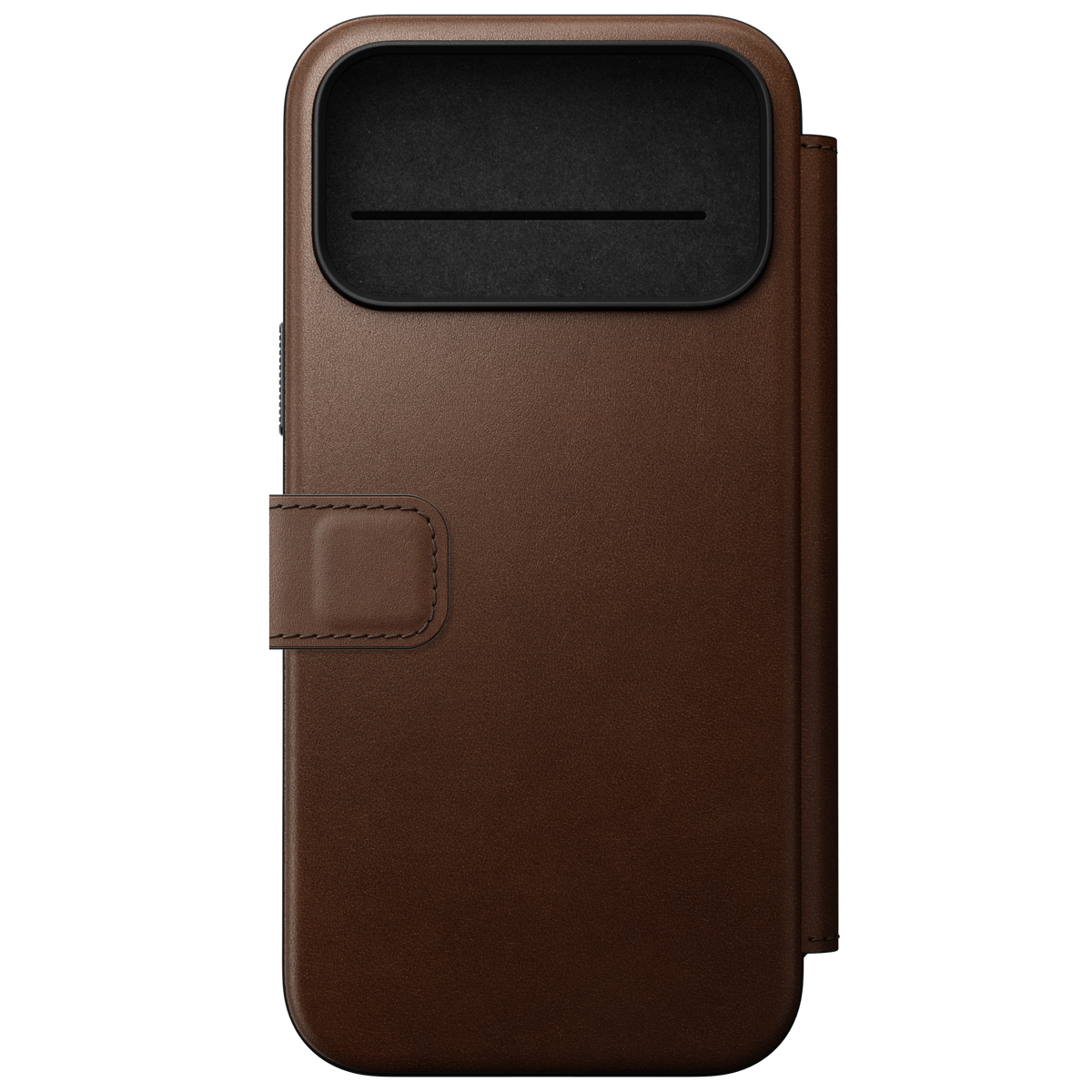 Modern Leather Folio Case for iPhone 18 Pro Max 6.9 in Brown Ecco - Nomad