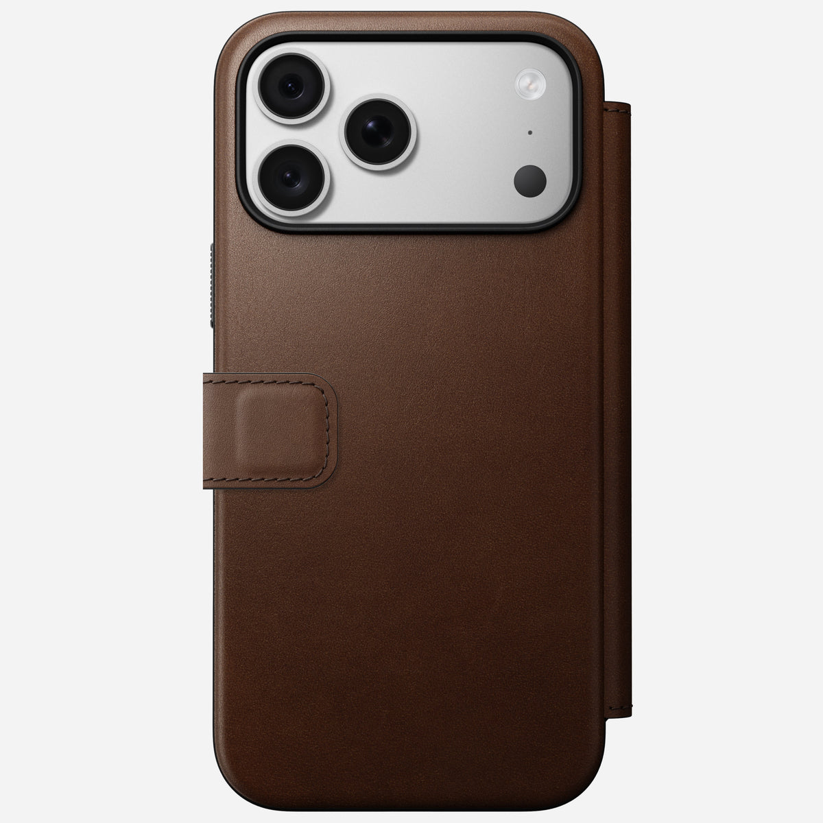 Modern Leather Folio Case for iPhone 18 Pro Max 6.9 in Brown Ecco - Nomad