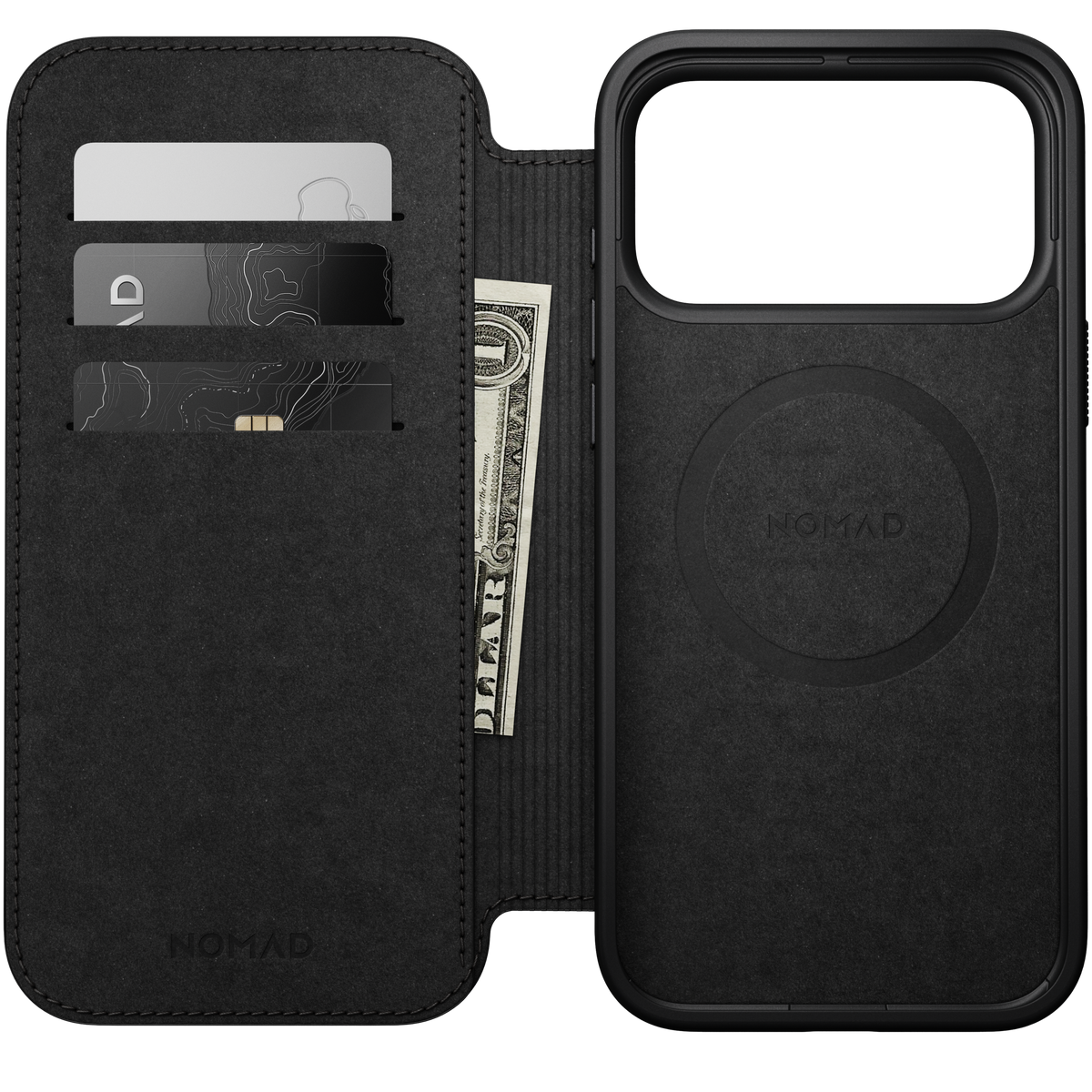 Modern Leather Folio Case for iPhone 18 Pro Max 6.9 in Brown Ecco - Nomad