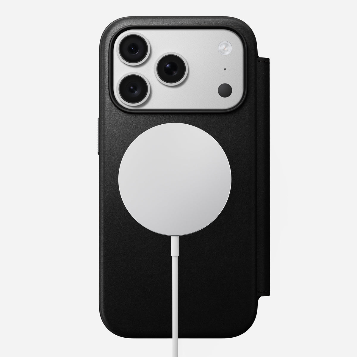 Modern Leather Folio Case for iPhone 18 Pro 6.3 in Black Ecco - Nomad