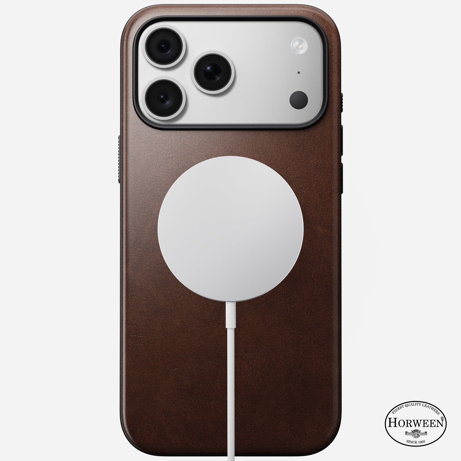Modern Horween Leather Case for iPhone 18 Pro Max 6.9 in Rustic Brown Horween - Nomad