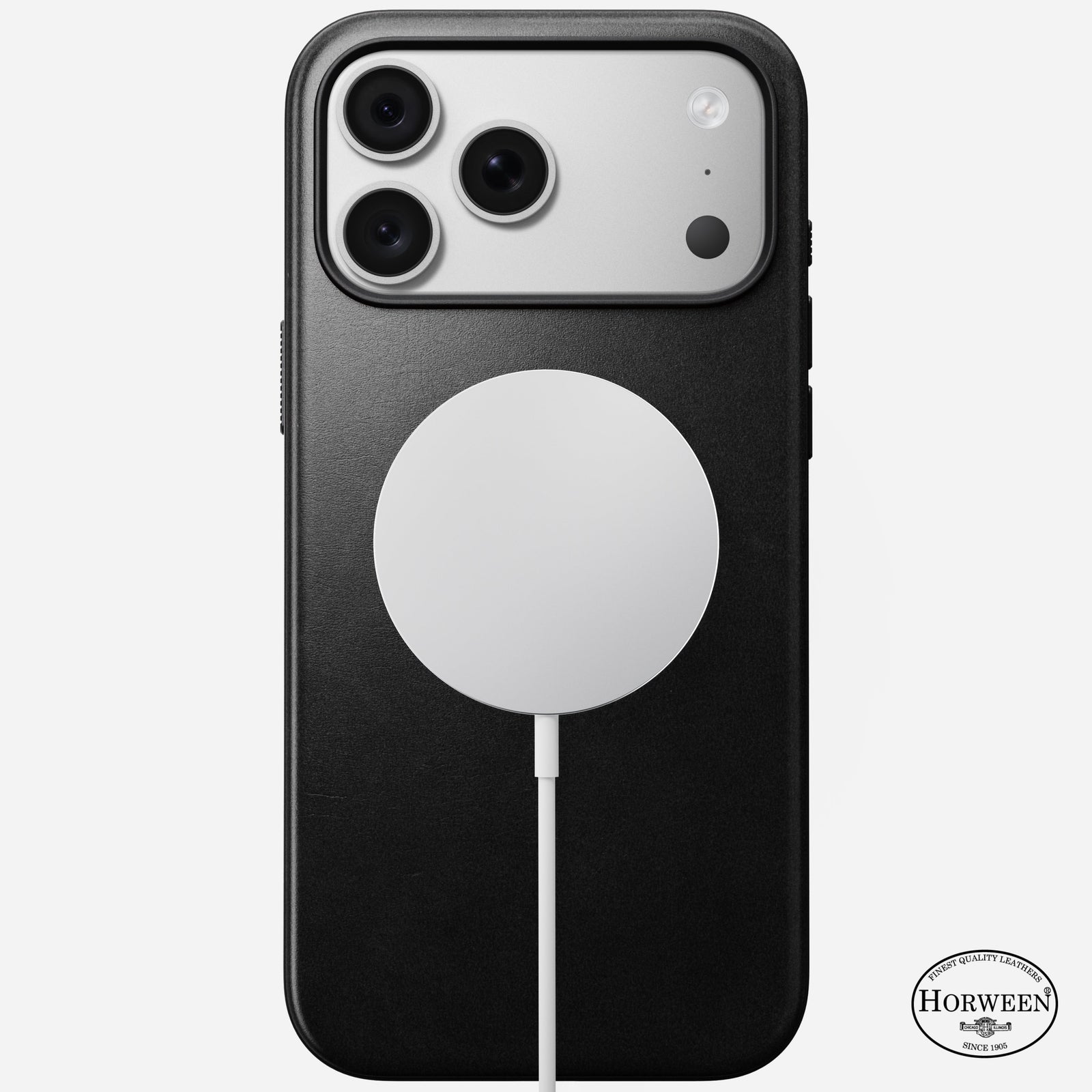 Modern Horween Leather Case for iPhone 18 Pro Max 6.9 in Black Horween - Nomad