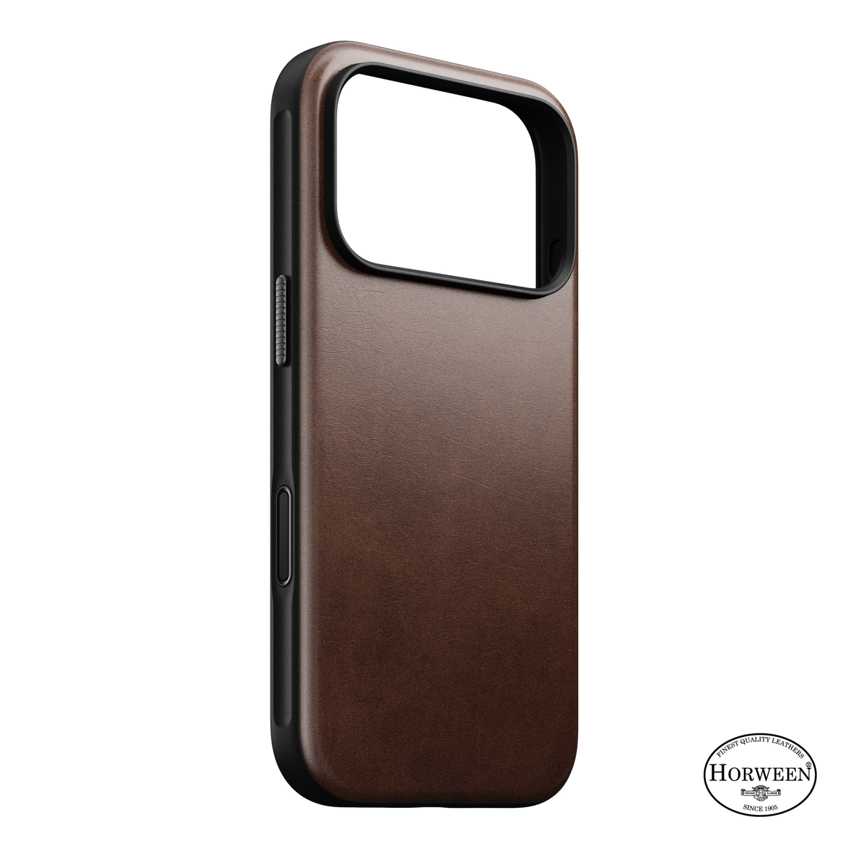 Modern Horween Leather Case for iPhone 18 Pro 6.3 in Rustic Brown Horween - Nomad