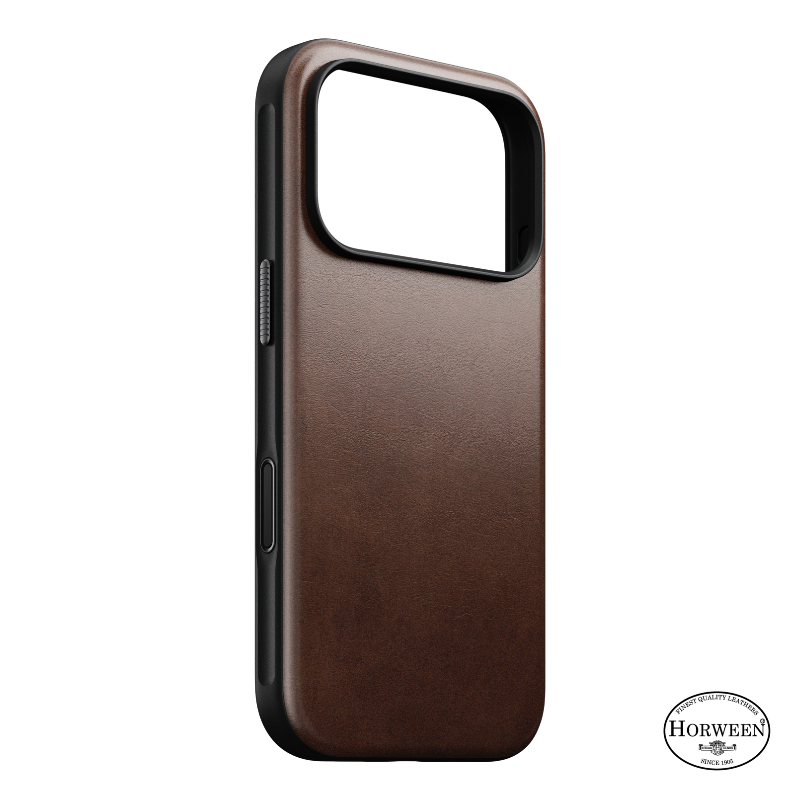 Modern Horween Leather Case for iPhone 18 Pro 6.3 in Rustic Brown Horween - Nomad