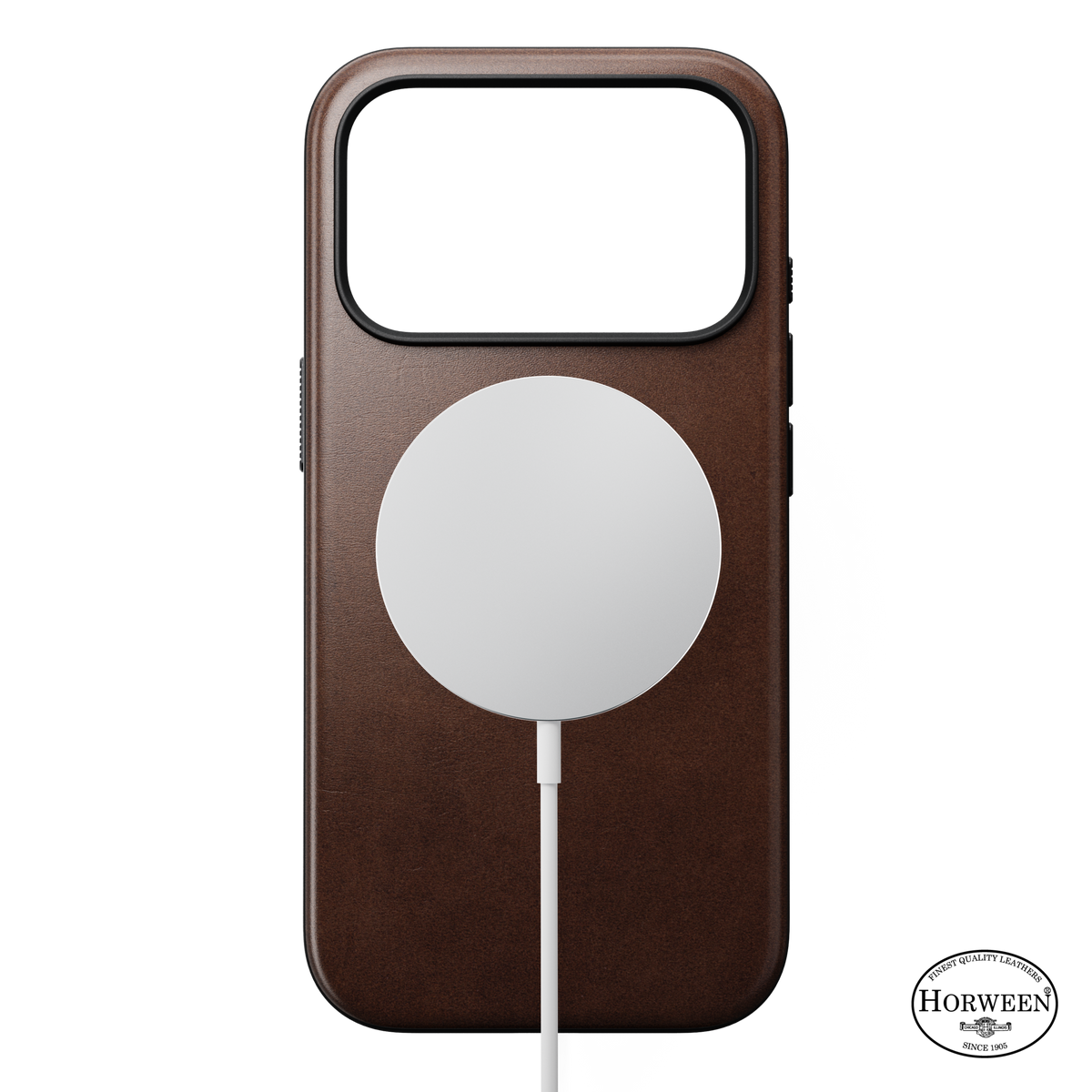 Modern Horween Leather Case for iPhone 18 Pro 6.3 in Rustic Brown Horween - Nomad