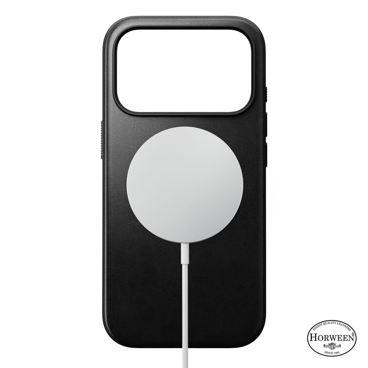 Modern Horween Leather Case for iPhone 18 Pro 6.3 in Black Horween - Nomad
