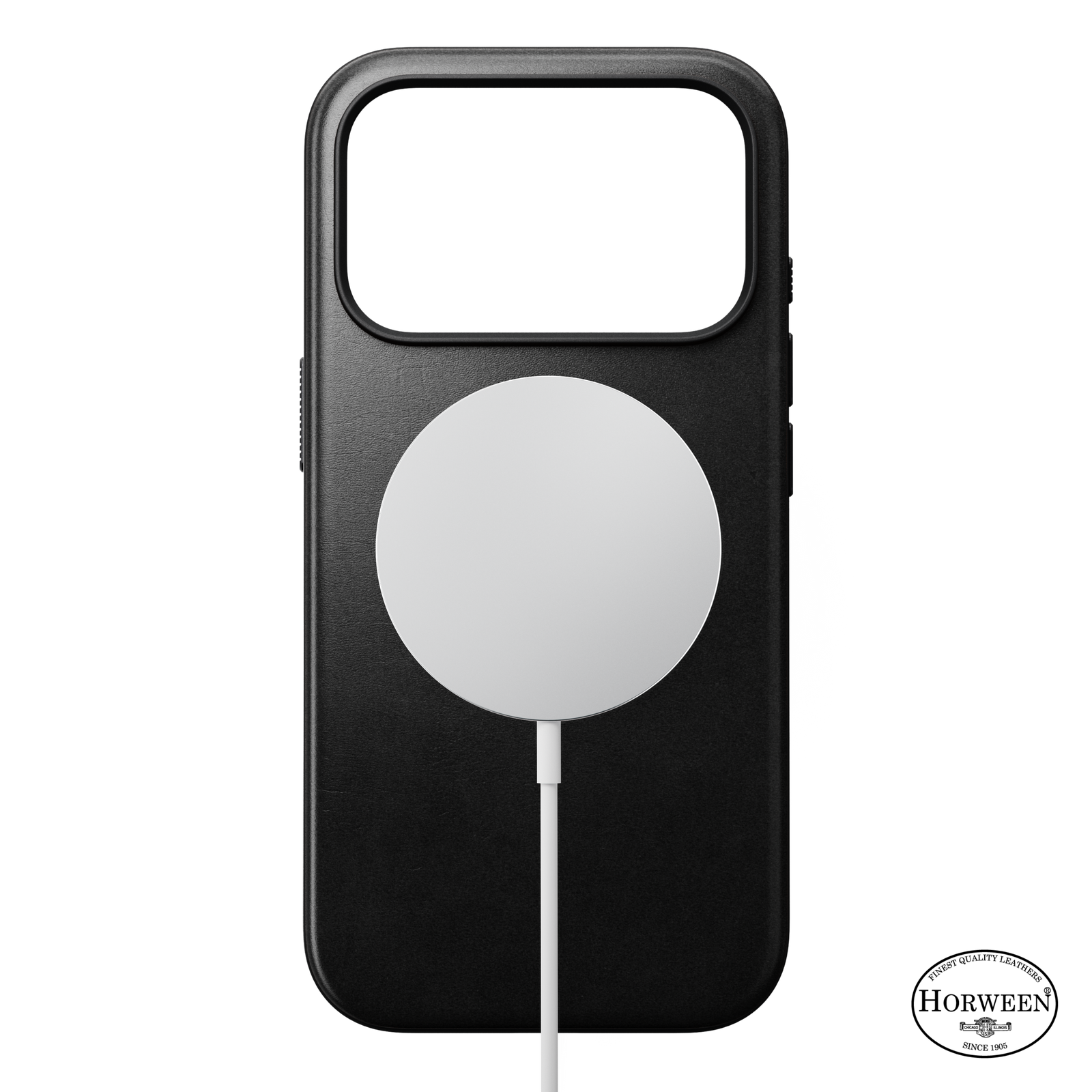 Modern Horween Leather Case for iPhone 18 Pro 6.3 in Black Horween - Nomad