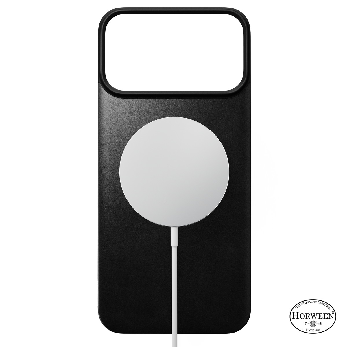 Magnetic Leather Back Case for iPhone 18 Pro Max 6.9 in Black Horween - Nomad