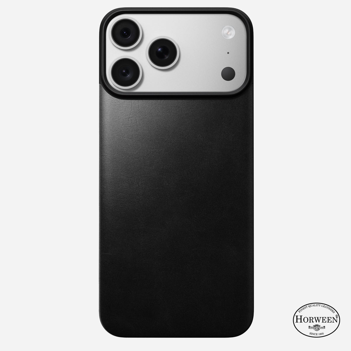 Magnetic Leather Back Case for iPhone 18 Pro Max 6.9 in Black Horween - Nomad