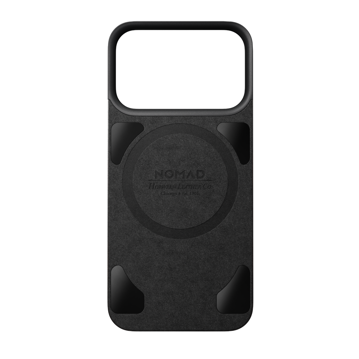 Magnetic Leather Back Case for iPhone 18 Pro 6.3 in Black Horween - Nomad