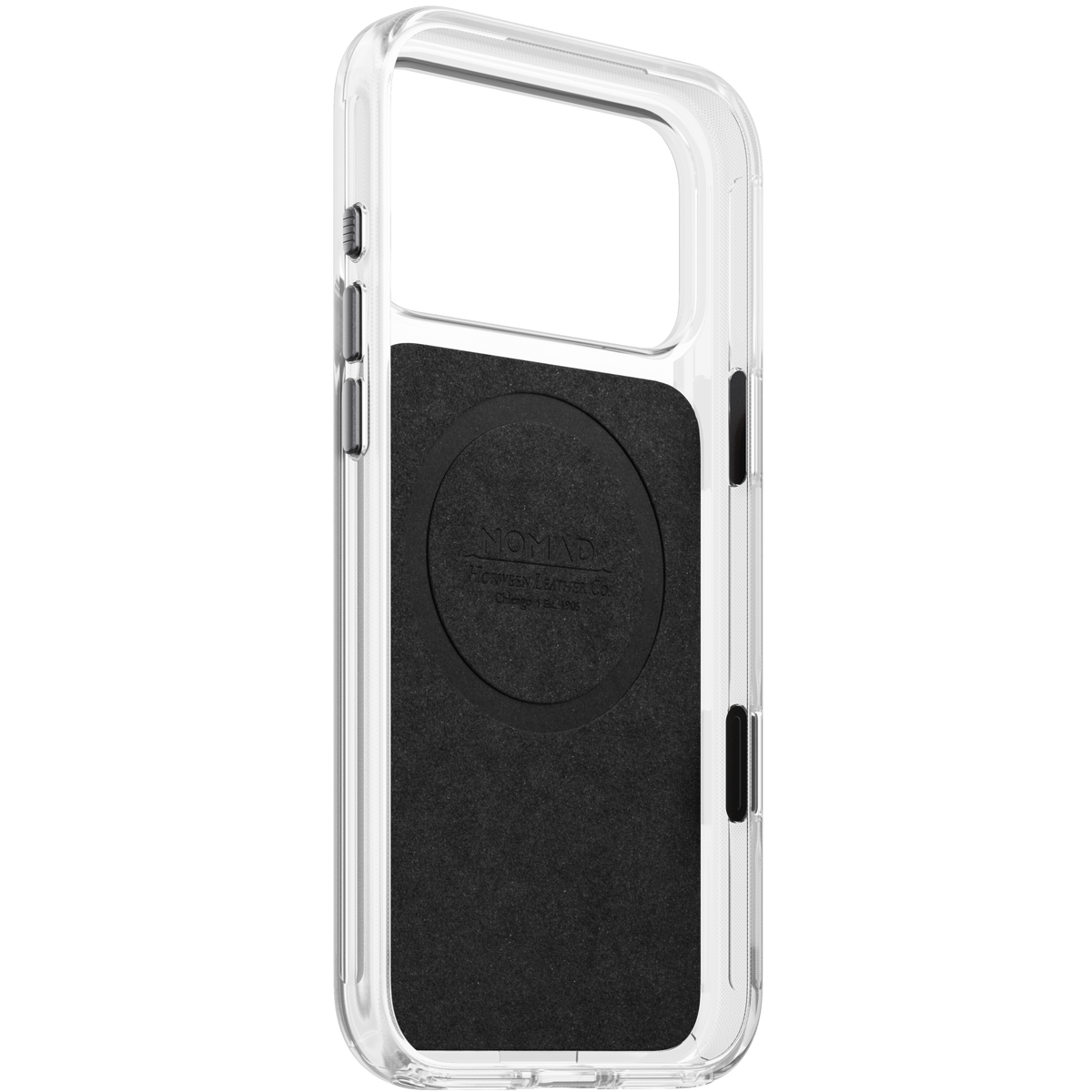 Clear + Leather Case for iPhone 18 Pro Max 6.9 in Rustic Brown Horween - Nomad