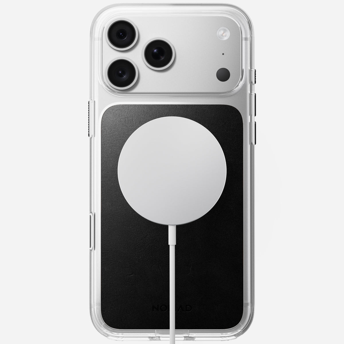Clear + Leather Case for iPhone 18 Pro Max 6.9 in Black Horween - Nomad