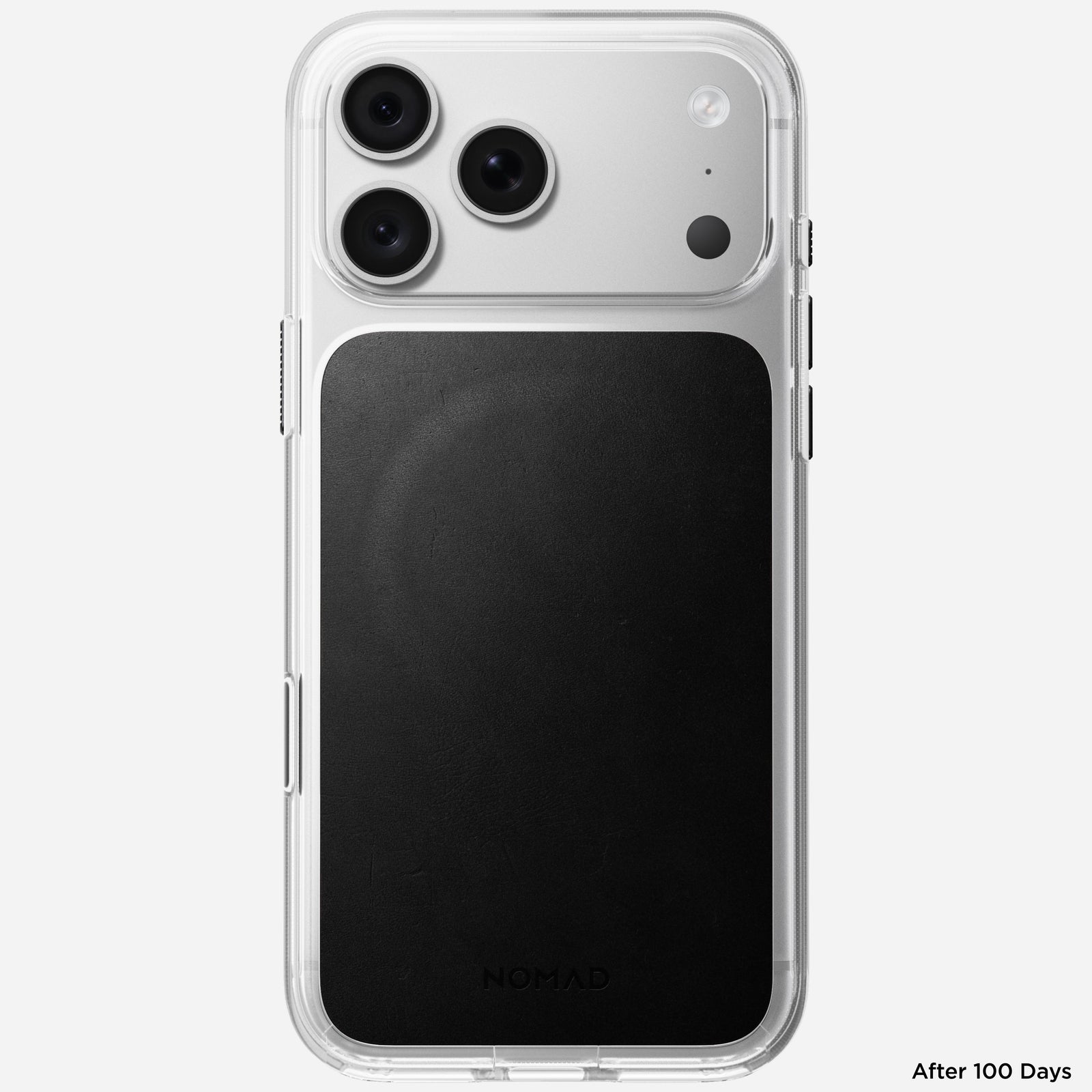Clear + Leather Case for iPhone 18 Pro Max 6.9 in Black Horween - Nomad