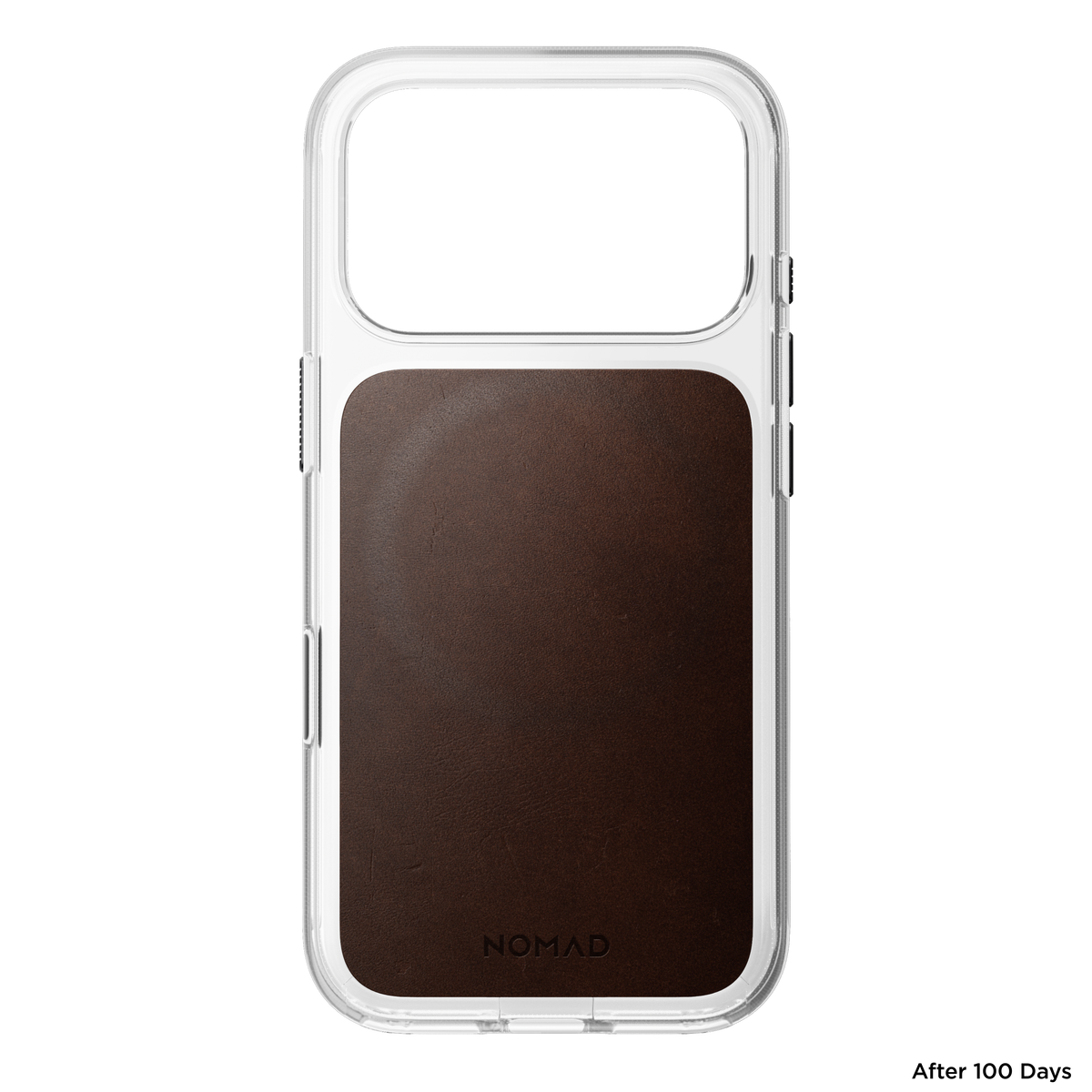 Clear + Leather Case for iPhone 18 Pro 6.3 in Rustic Brown Horween - Nomad