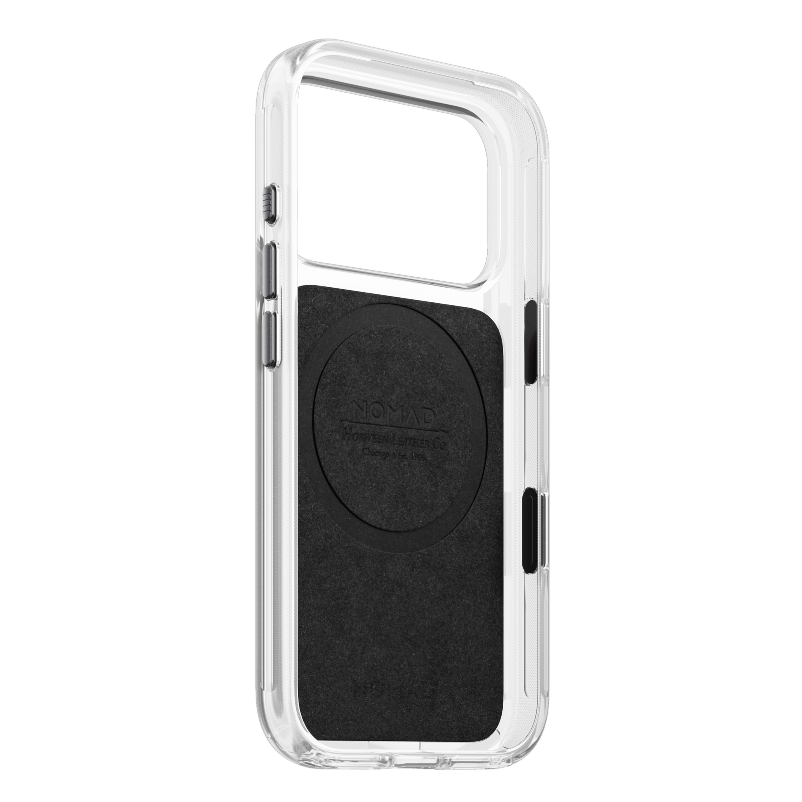 Clear + Leather Case for iPhone 18 Pro 6.3 in Rustic Brown Horween - Nomad