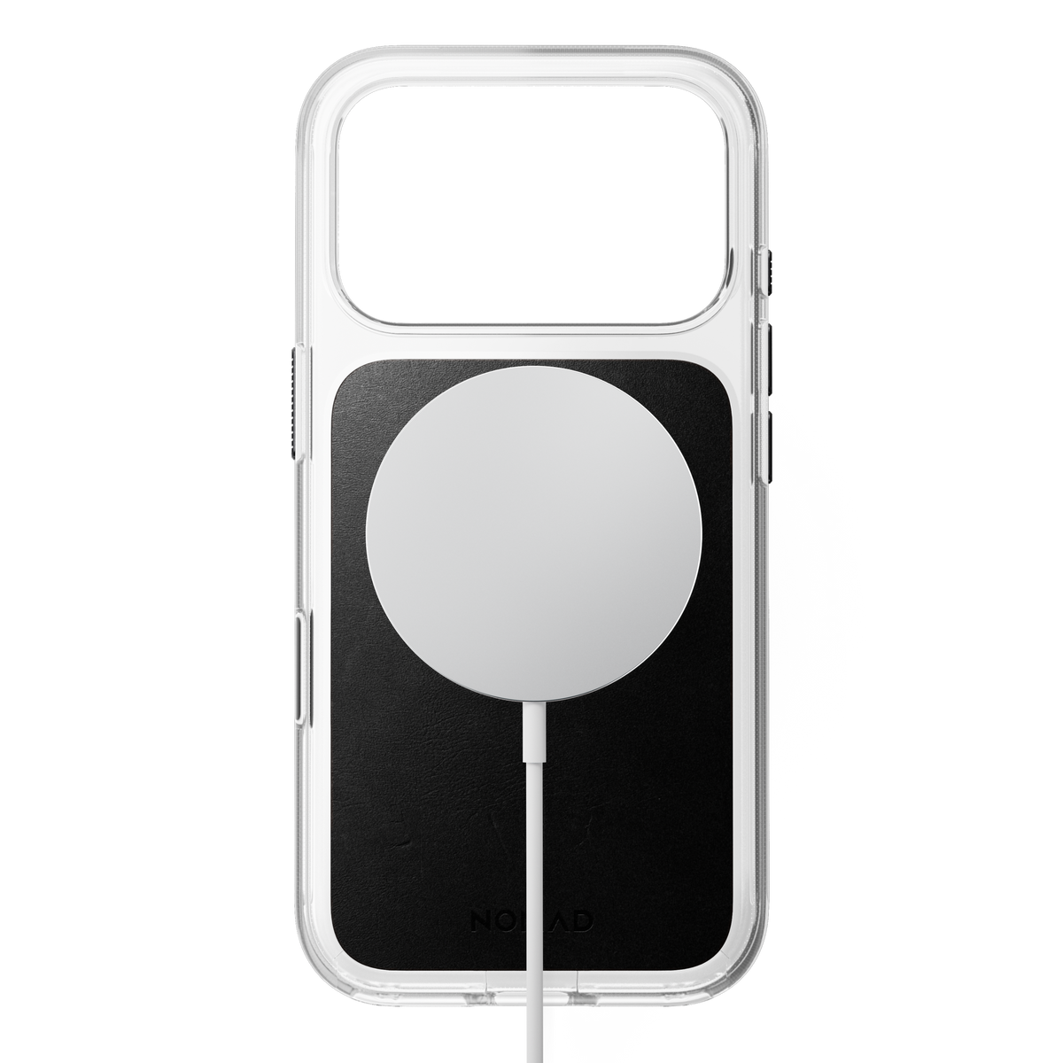 Clear + Leather Case for iPhone 18 Pro 6.3 in Black Horween - Nomad