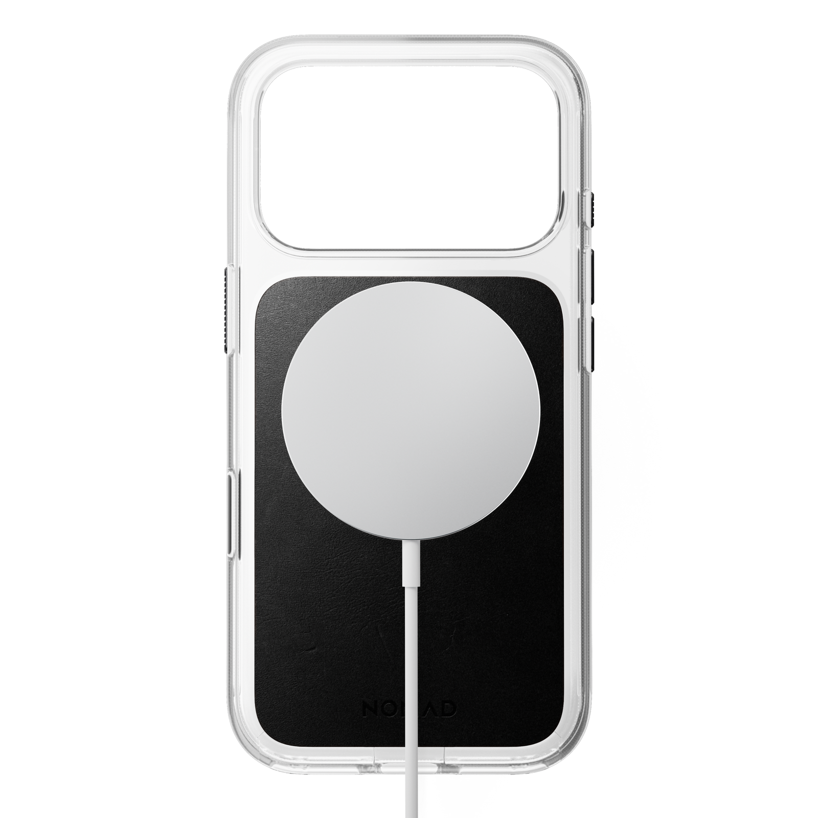Clear + Leather Case for iPhone 18 Pro 6.3 in Black Horween - Nomad