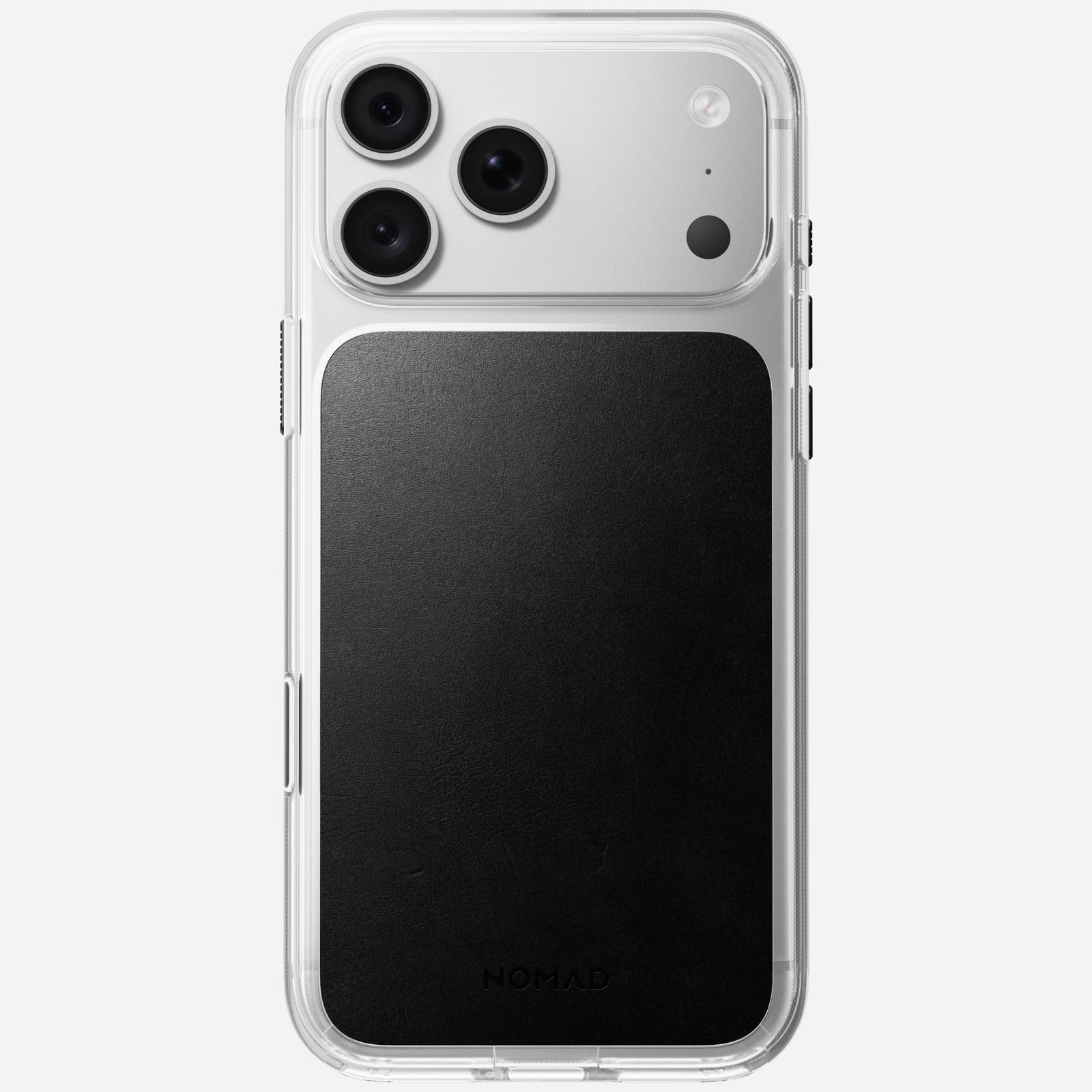 Clear + Leather Case for iPhone 18 Pro 6.3 in Black Horween - Nomad