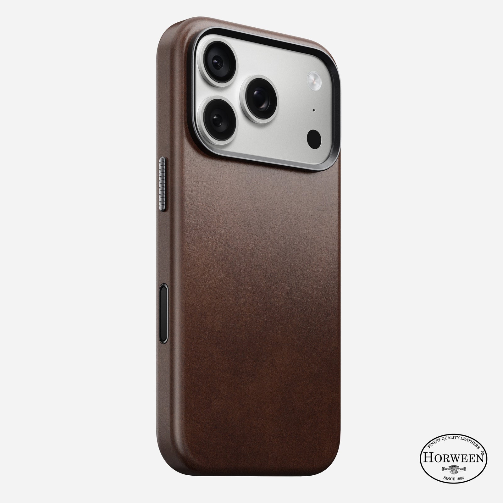 Traditional Horween Leather Case for iPhone 18 Pro 6.3 in Rustic Brown Horween - Nomad