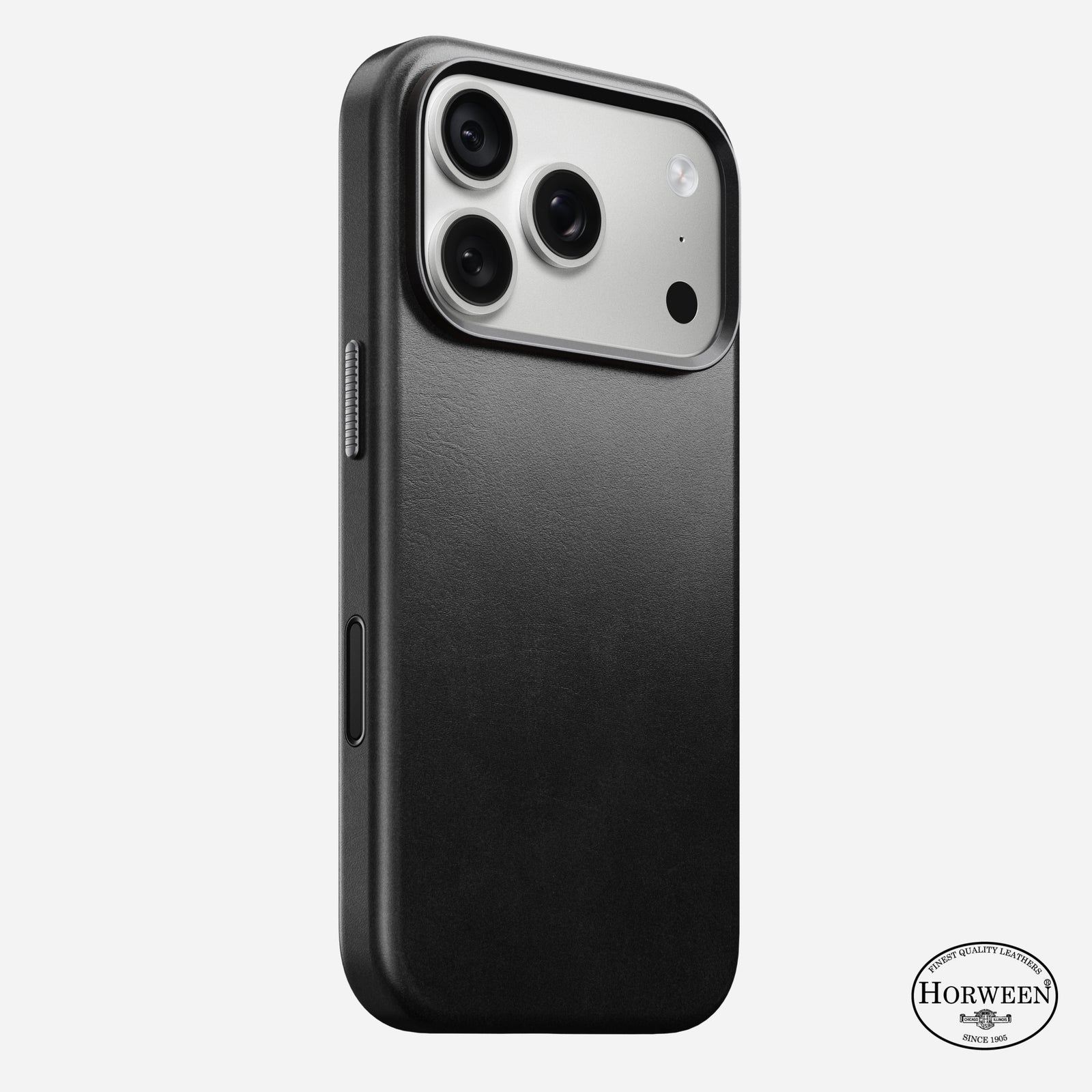 Traditional Horween Leather Case for iPhone 18 Pro 6.3 in Black Horween - Nomad