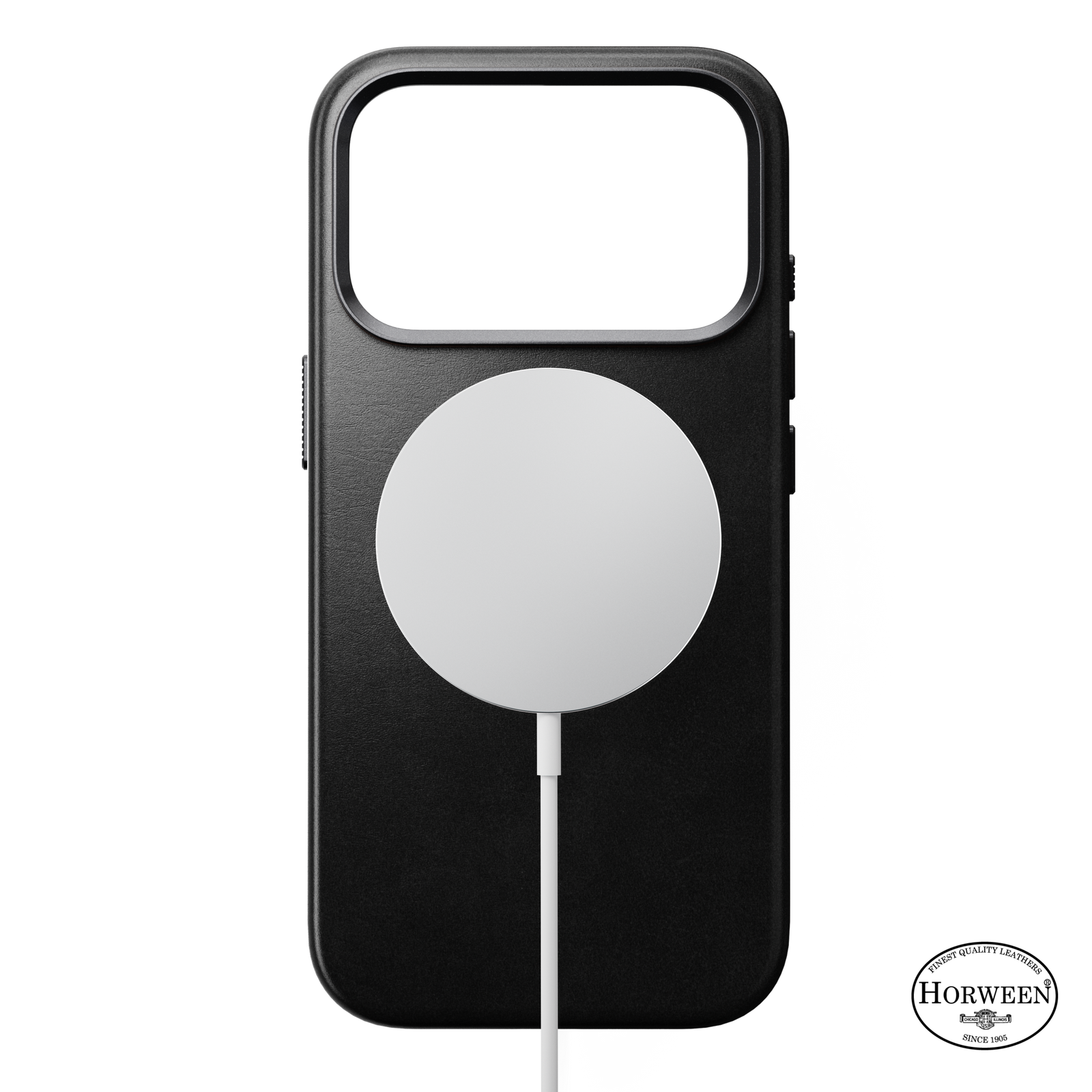 Traditional Horween Leather Case for iPhone 18 Pro 6.3 in Black Horween - Nomad
